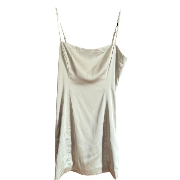 ARITZIA | Sunday Best Agnes Shimmer Satin Mini Dress Silent Storm Green Satin 6 - Picture 2 of 6